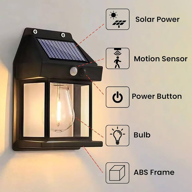 Wall Mounted Solar Light with Motion Sensor