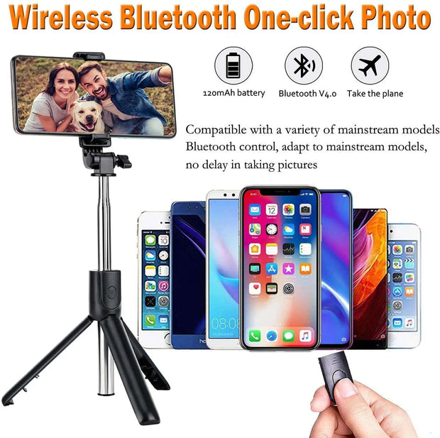 Original 4 IN 1 Wireless Selfie Stick Tripod 70CM